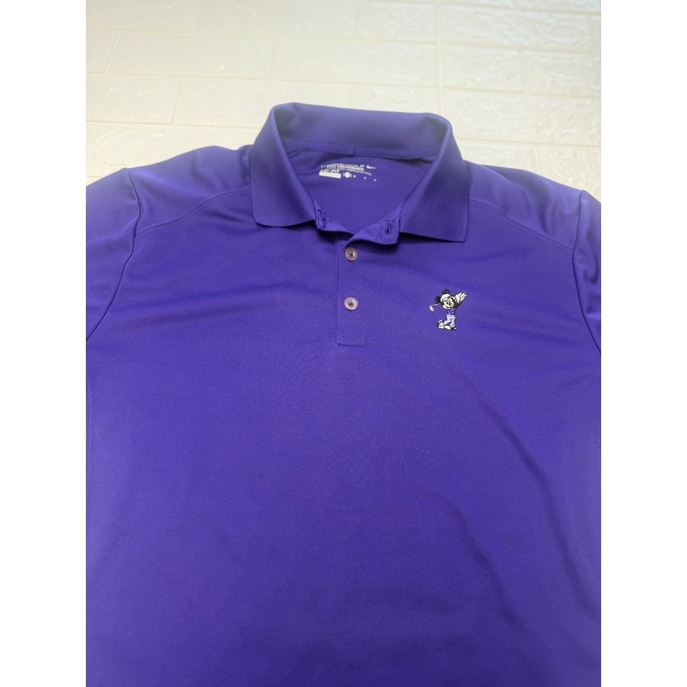 Nike Golf Dri-Fit Tour Performance Mickey Mouse Polo Purple Mens Size M